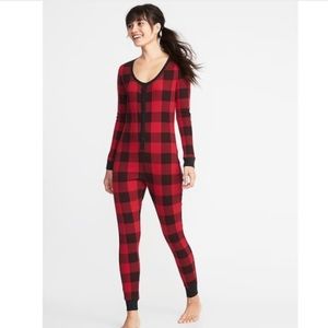 Red and black onsie